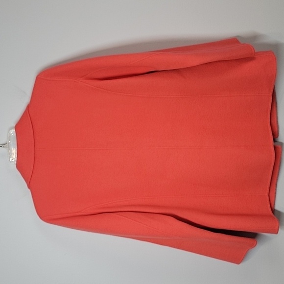 Talbots double faced wool blend blazer coral orange 10 - Picture 6 of 6